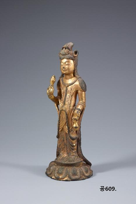 Gilt-bronze Standing Buddhisattva
